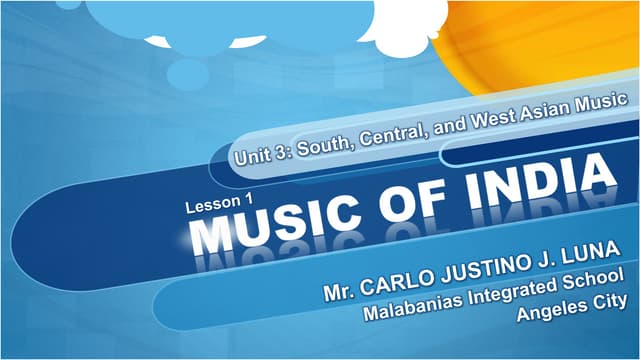 Music of India - MAPEH 8 (Music 3rd...