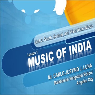 Music of India - MAPEH 8 (Music 3rd Quarter)