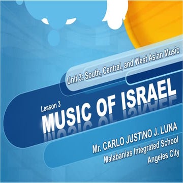Music of Israel - MAPEH 8 (Music 3rd Quarter)