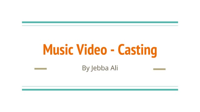 Music video   casting