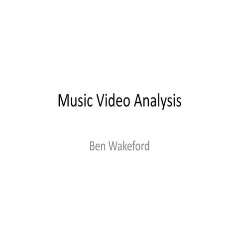 Music video analysis