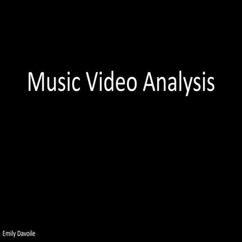 Music video analysis