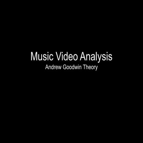 Music video analysis