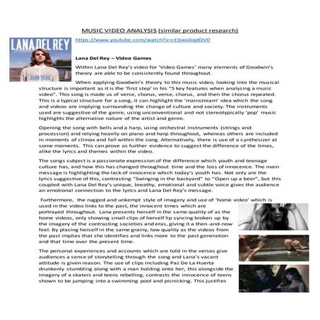 Music video analysis