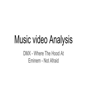 Music video analysis
