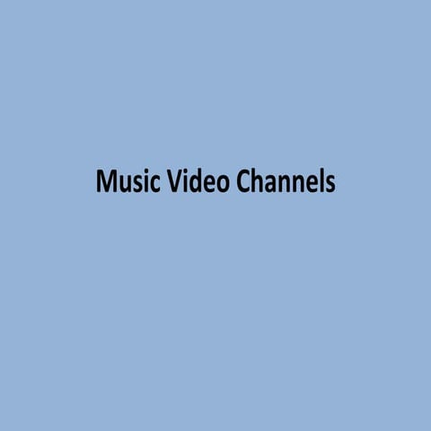 Music video channels