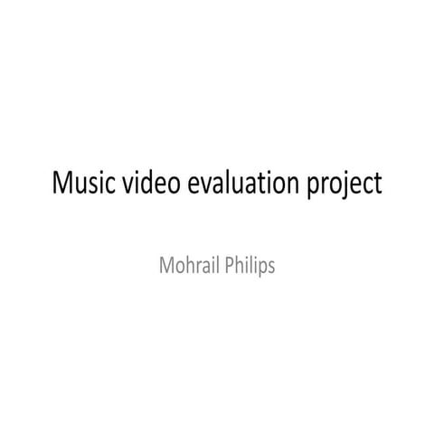 Music video evaluation project