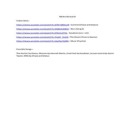Music video examples | PDF