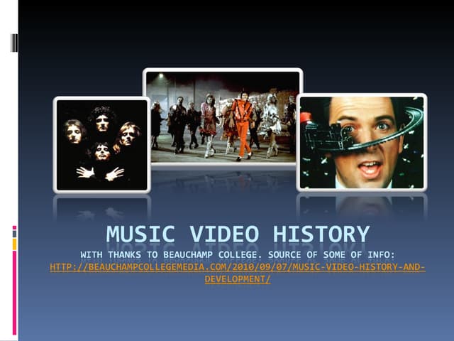 History of Music Video | PPTX