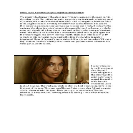 Music video narrative analysis