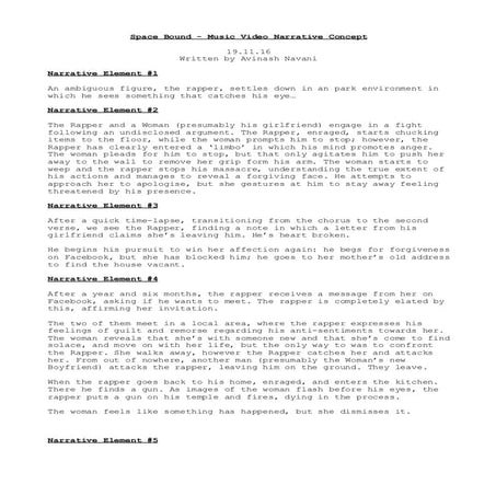 Music Video Narrative Concept