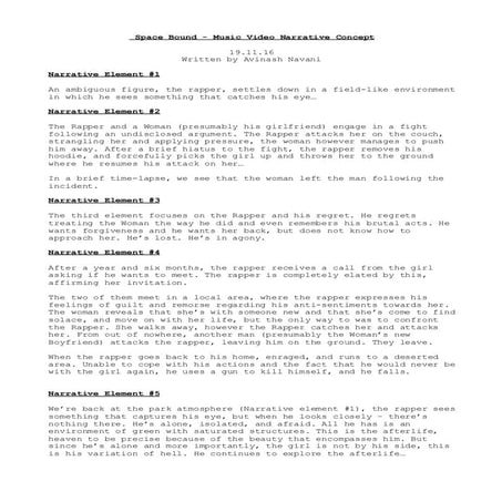 Music video Narrative Concept