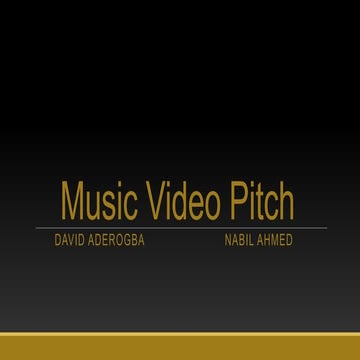 Music Video Pitch