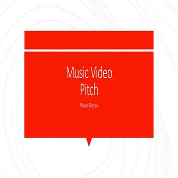 Music video pitch