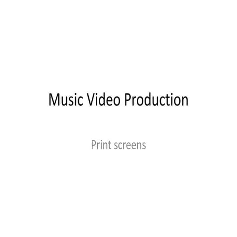 Music video production