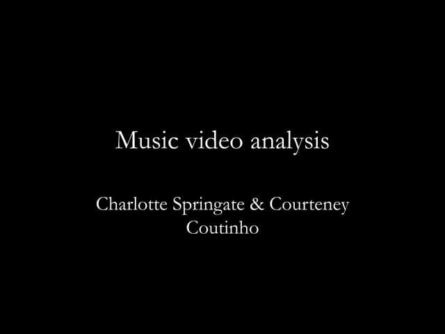 Music video analysis