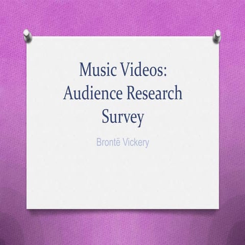 Music videos audience survey