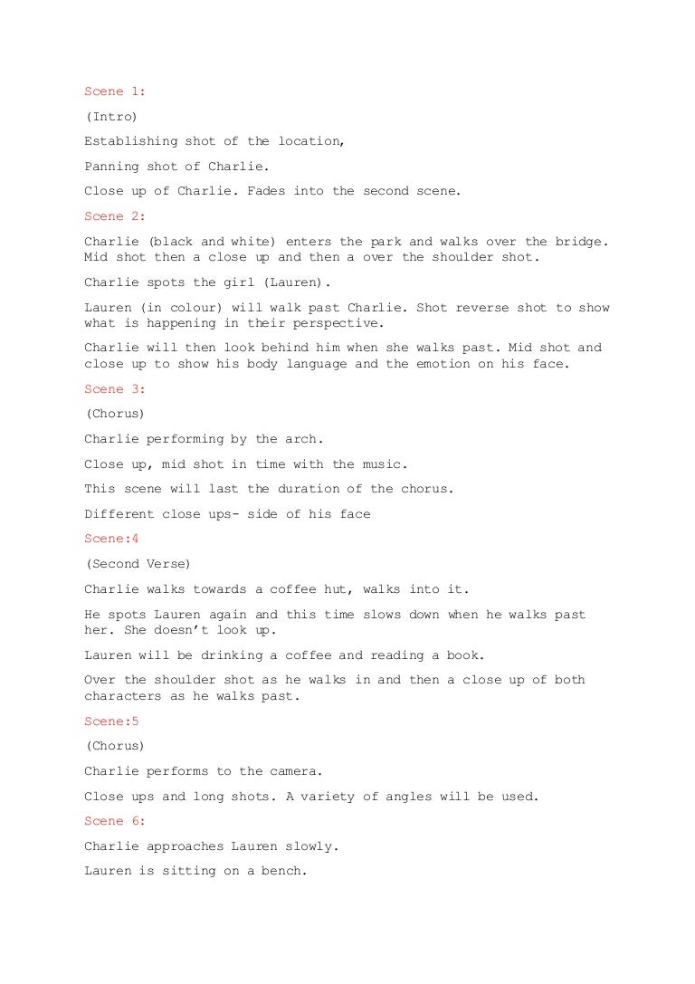 music video script