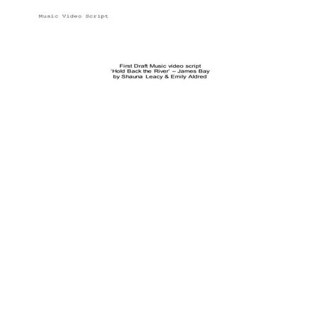 Music video practical production treatment | PDF