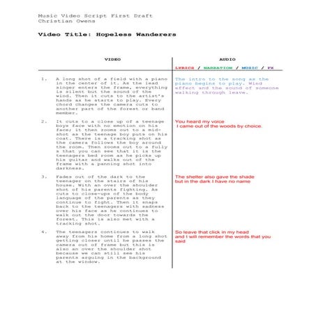 Music video script_template