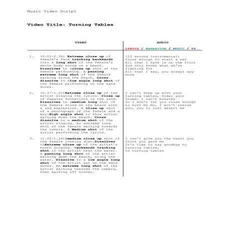 Music video script_template