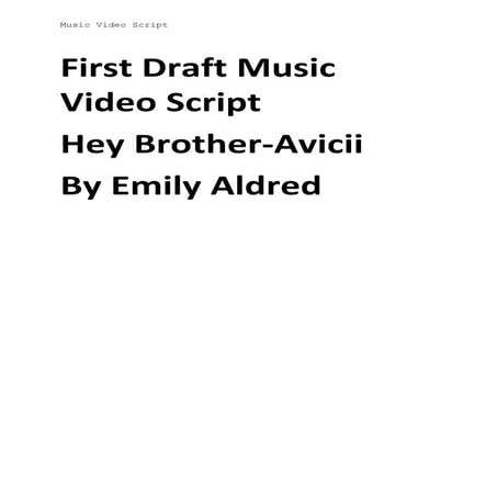 Music Video Script