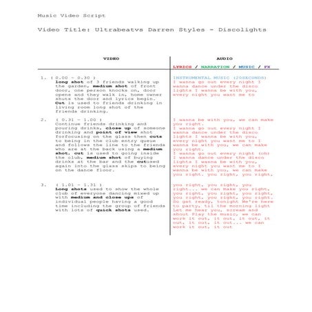 Music video script_template finished