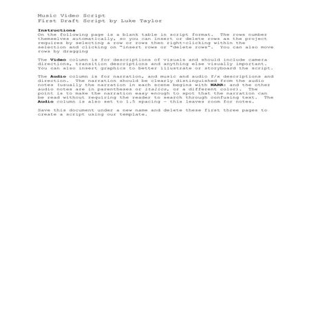 video plan media work | DOC