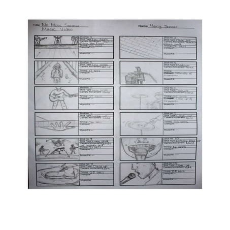 Music video storyboard