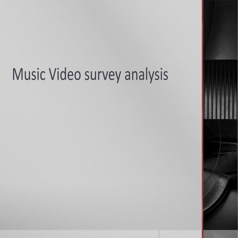 Music video survey analysis