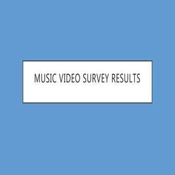 Music video survey results