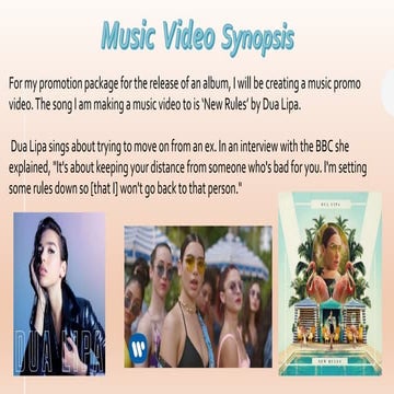Music video synopsis | PPTX