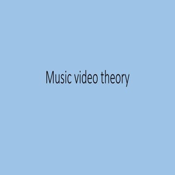 Music video theory