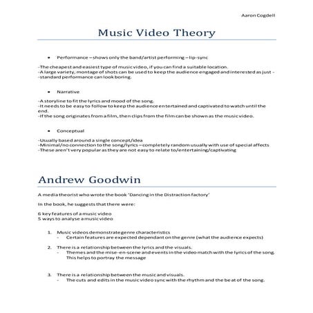 Music video theory