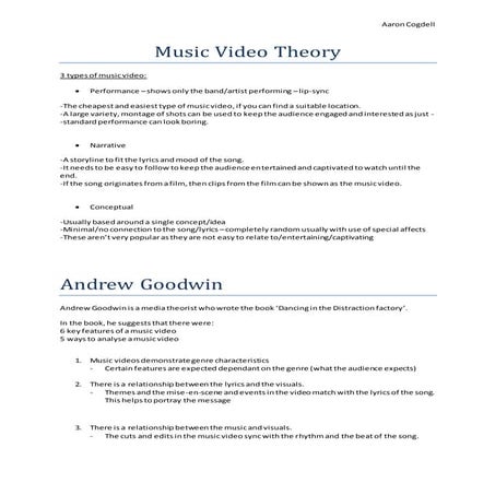 Music video theory