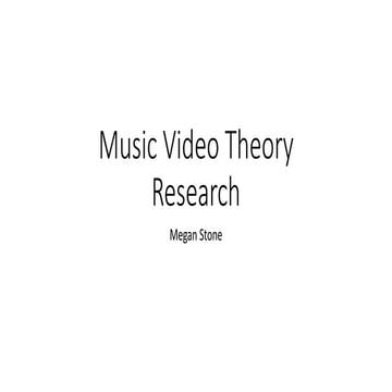 Music video theory research