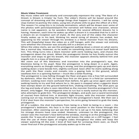 Music Video Proposal