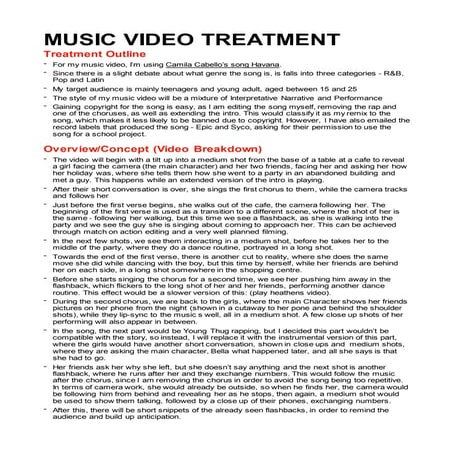 Music Video Treatment