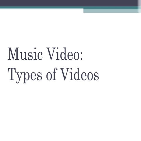 Music video types