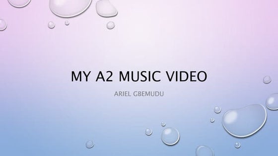 Music vid presentation 