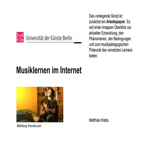 Musiklernen im Internet