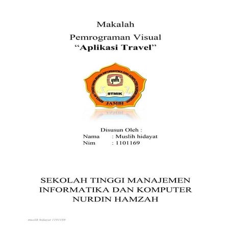 Makalah Pemrograman Visual “Aplikasi Travel”