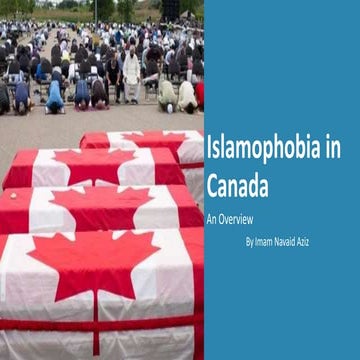 Islamophobia in the Canadian Public and Schools | PPTX