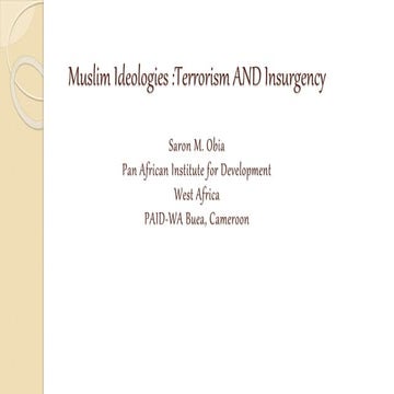 Muslim Ideology: Terrorism And Insurgency