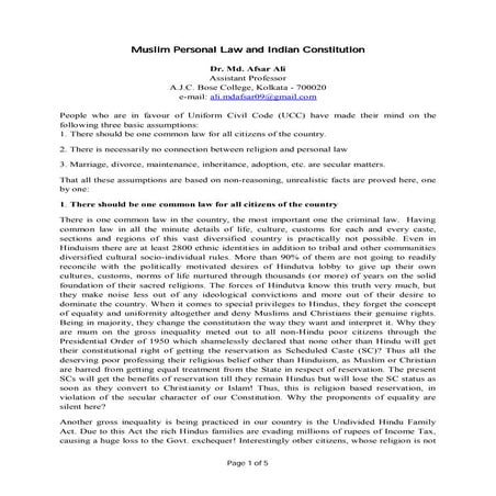Uniform civil code | PPTX