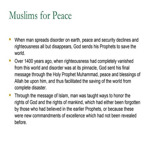 Muslims for peace