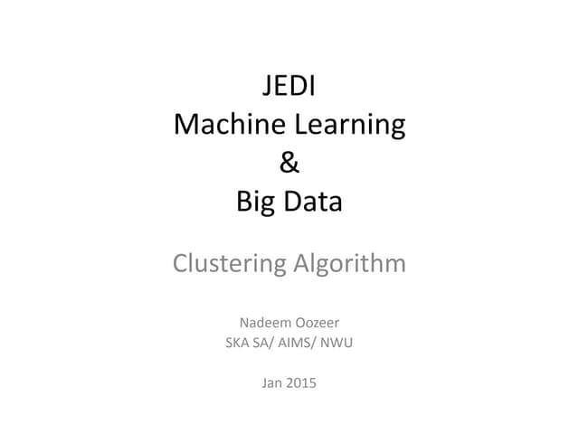 Machine learning clustering