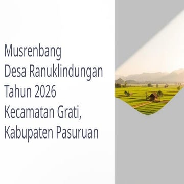 Musrenbang Ranuklindungan Tahun 2026 Kecamatan Grati Kabupaten Pasuruan