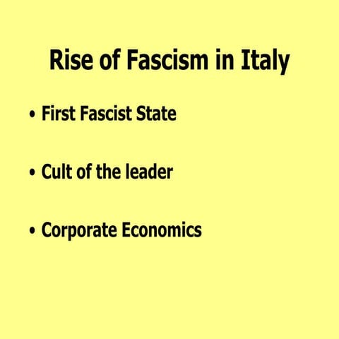 Fascism in Italy