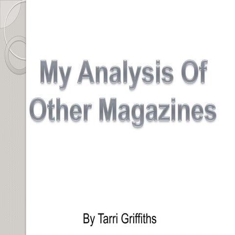 Magazine Analysis